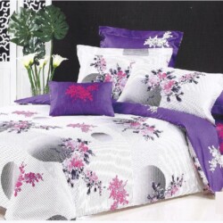 rotary print purple floral bed sheet cotton rotary print purple floral bed sheet cotton