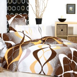 rotary print brown sunnair textiles bed sheet
