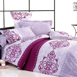 rotary print purple sunnair textiles bed sheet