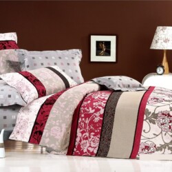 rotary print red plower sunnair textiles bed sheet rotary print red plower sunnair textiles bed sheet