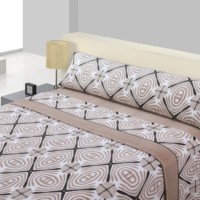 coral fleece lite-brown bed sheet