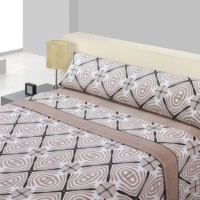 coral fleece lite-brown bed sheet